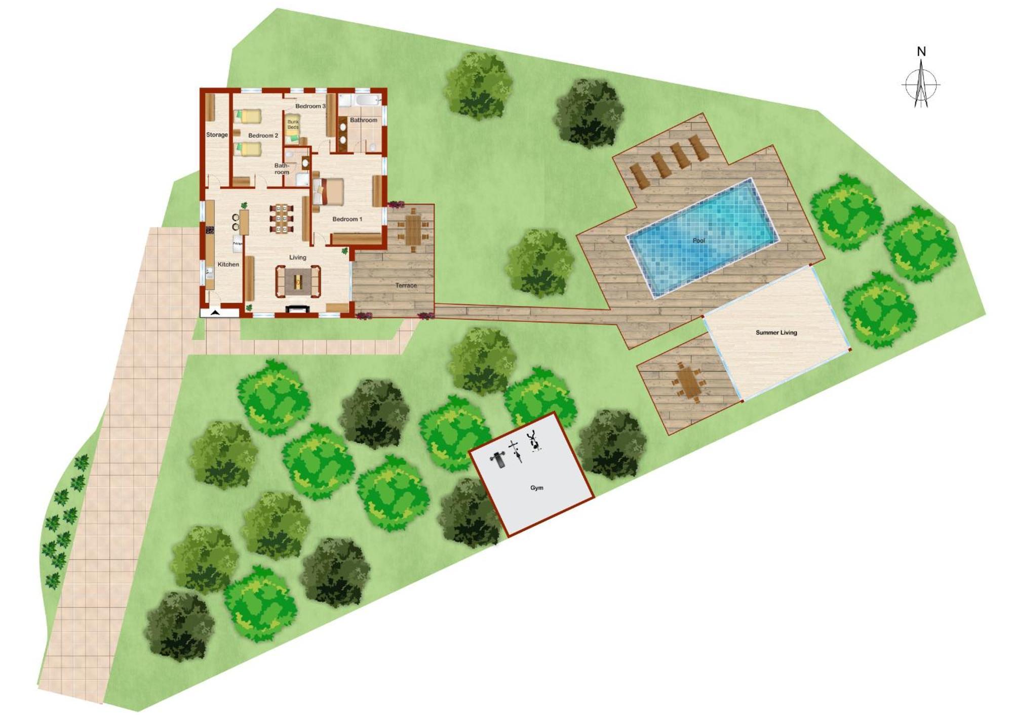 Villa In A Palm Tree Plantation *