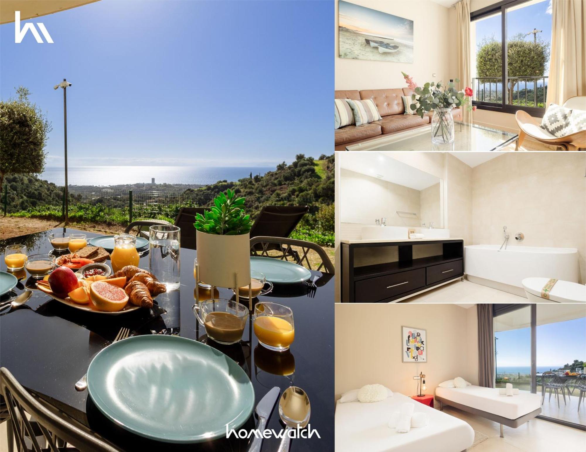 Apartamento Moderno Vacacional Con Increbles Vistas Al Mar Con Y Gimnasio Marbella